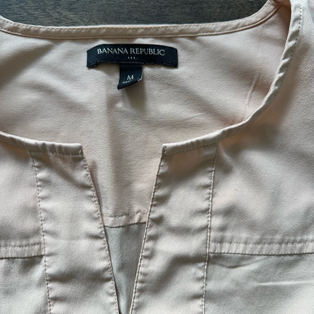 Banana Republic Floral and Solid Blouses - Cream, Pink, White - Picture 7 of 15